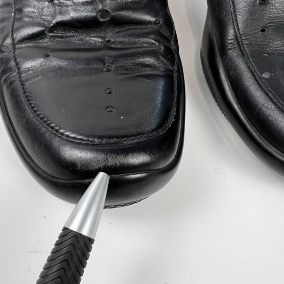 Prada Mule Ladies Black Leather Loafer Women's Size 37 7 US - Picture 8 of 9